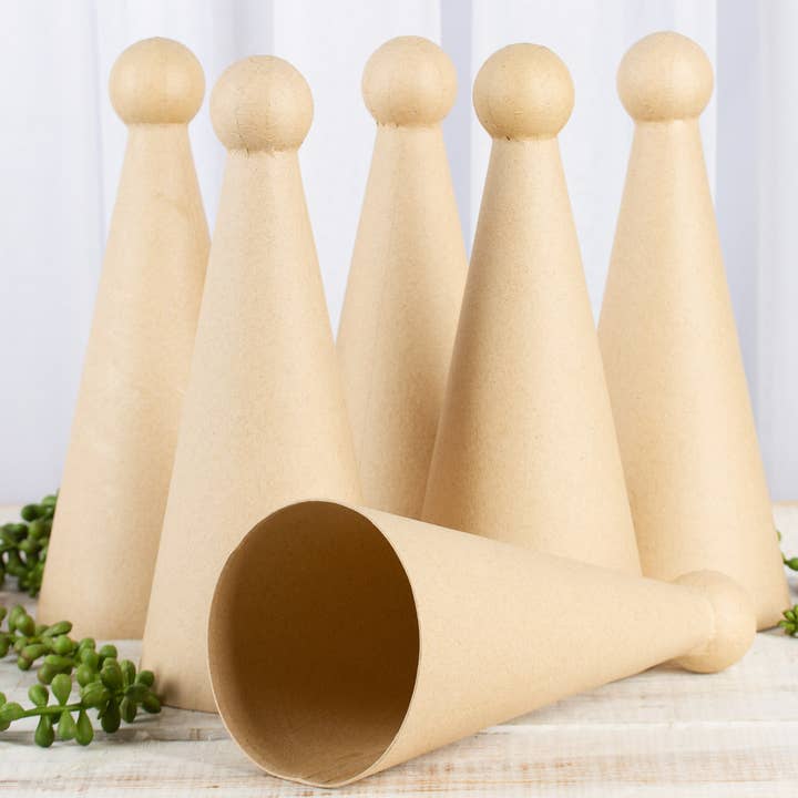 Factory Direct Craft - Wholesale Ornament - 9-1/2" x 4" Paper Mache Angel Doll Body Cone1