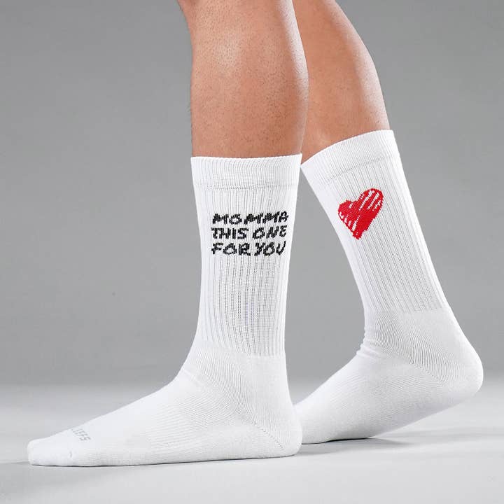 Calzini Momma White Crew per la vendita all'ingrosso da parte di Sleefs