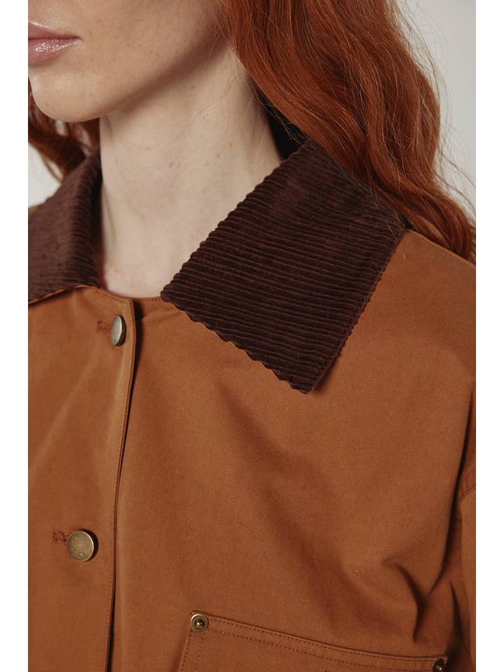 Brown Cotton worker jacket for wholesale on Faire13