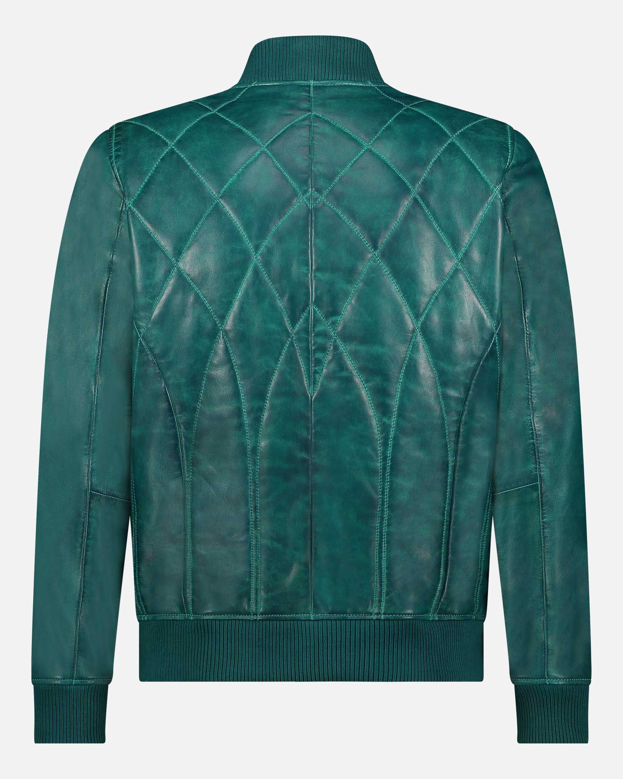 Amsterdam Heritage Men's - Wholesale Leather Jacket - Men's - Edison | Quilted Leather Bomber Jacket1