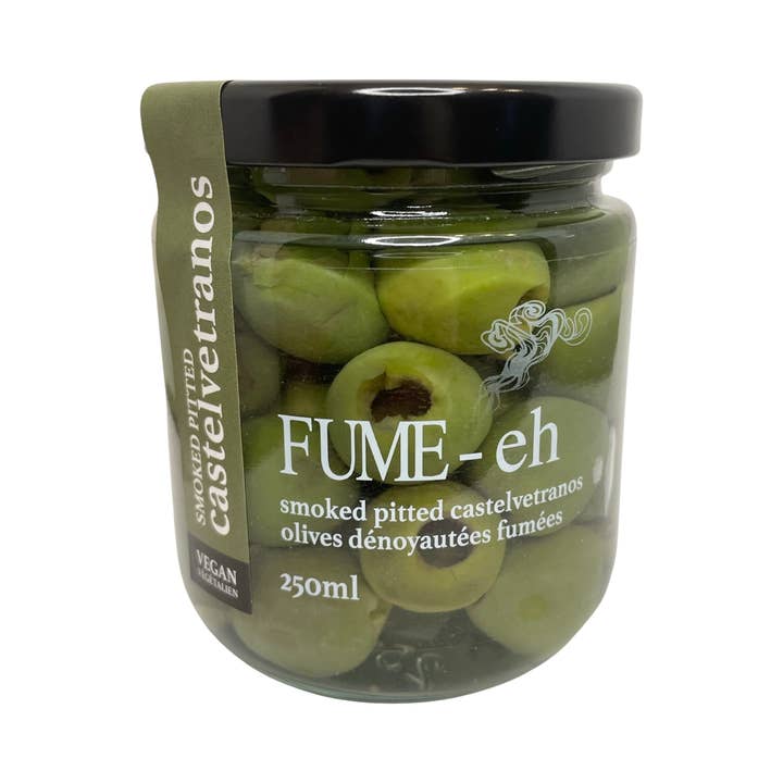 Fume-Eh Gourmet - Wholesale Olives - Smoked Pitted Castelvetrano Olives3