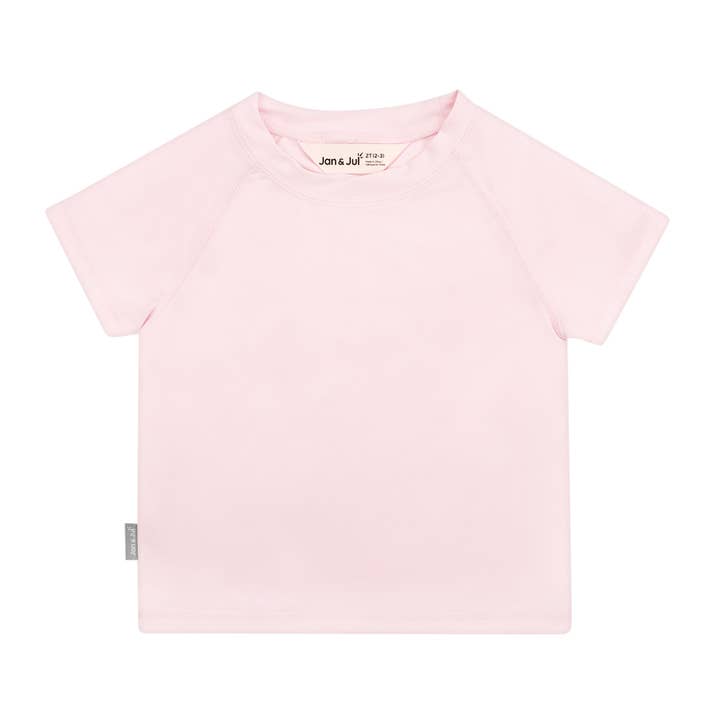 Soft Pink | Kids Short Sleeve UV Top for wholesale by Jan & Jul