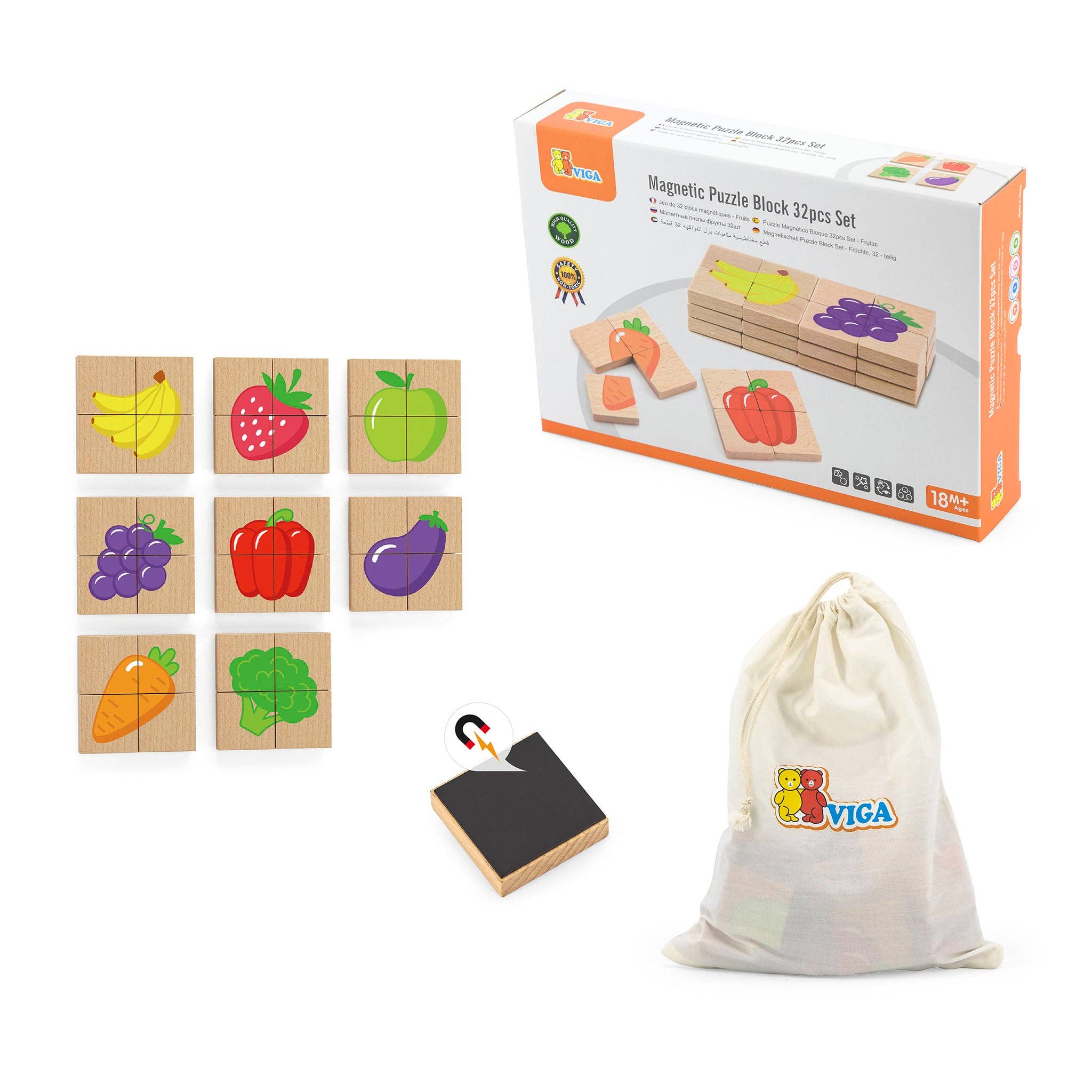 Kinder Life Inc. - Wholesale Blocks - Kids Baby - Engage Young Minds: Magnetic Block Sets for Endless Play & Learning - Fruits5