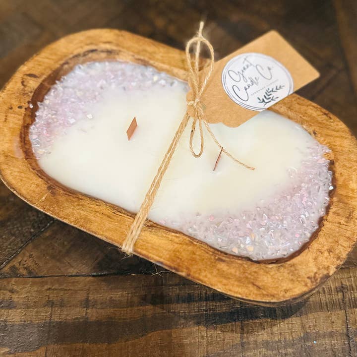 Kristalldegskål Sojaljus- Kärleksbrev för wholesale av Grant Candle Co.