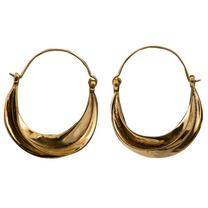 Saraswati Imports - Wholesale Hoop Earrings - Tuareg Brass Hoop Earrings