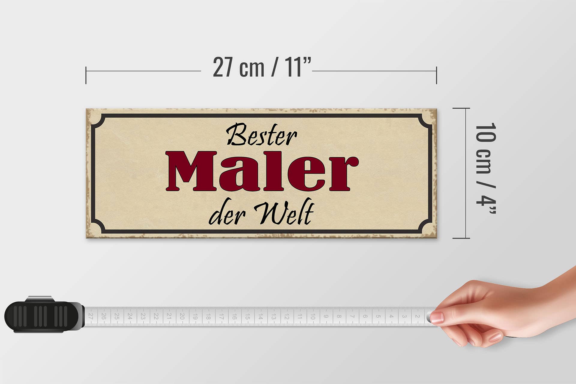 Femer - Wholesale Sign - Wooden sign saying 27x10cm best painter in the world work3