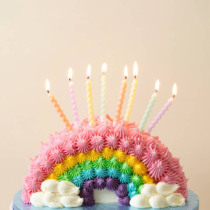 Talking Tables USA - Wholesale Cake Candle - Twisted Pastel Birthday Candles | 8 Pack | Birthday Party |