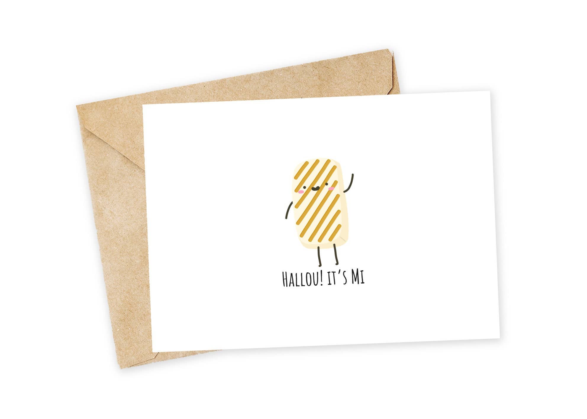 Chewy Lemon Studio – Cartão de saudação diária por atacado – Cartão de Saudação Halloumi: Cartão de Olá Cheesy0