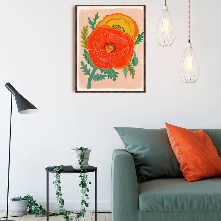 Dream Folk Studio - Wholesale Art Print - Poppy Garden - Botanical Art Print