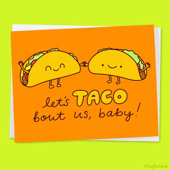 Laten we Taco Bout Us Baby Card voor wholesale door Tiny Bee Cards