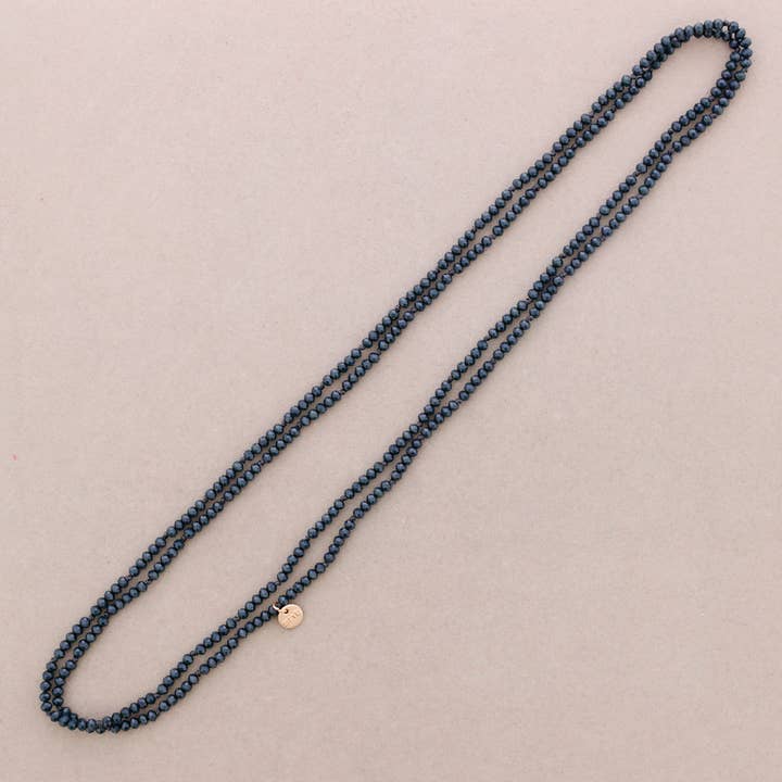 Collar Largo Nudos Bolas Cristales Facetados 1,5M*4Mm para venta al por mayor de Sonata