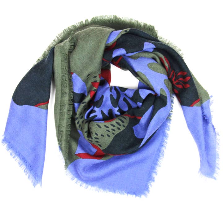 Les Belles Vagabondes - Wholesale Scarf - Women's - Abyss Purple Wool Square2