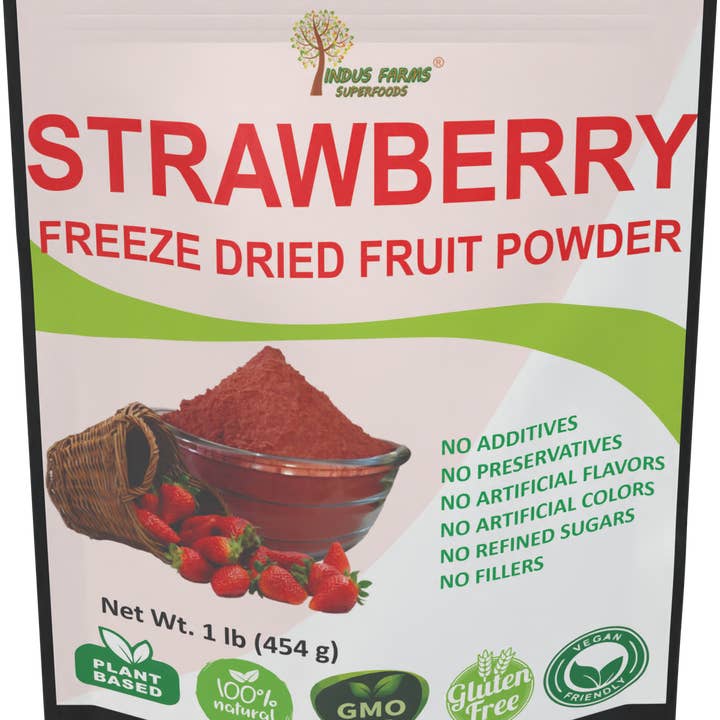 indus farms superfoods - Wholesale Protein/Superfood Powder - Indus Farms Freeze Dried Strawberry Fruit Powder, 100% Pure