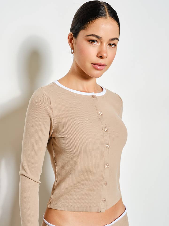 SUNNY RIBBED KNIT TOP for wholesale by Pretty Garbage