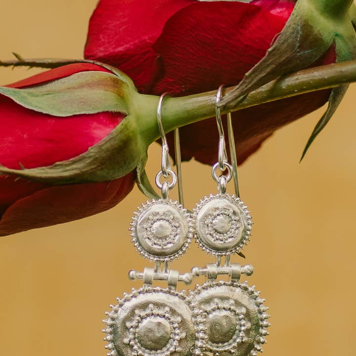 Nakila Collective - Wholesale Dangle earrings - Kaavya earrings - Silver plated 8