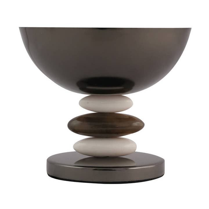 Midnight Pebble Footed Nut Bowl for wholesale by Godinger