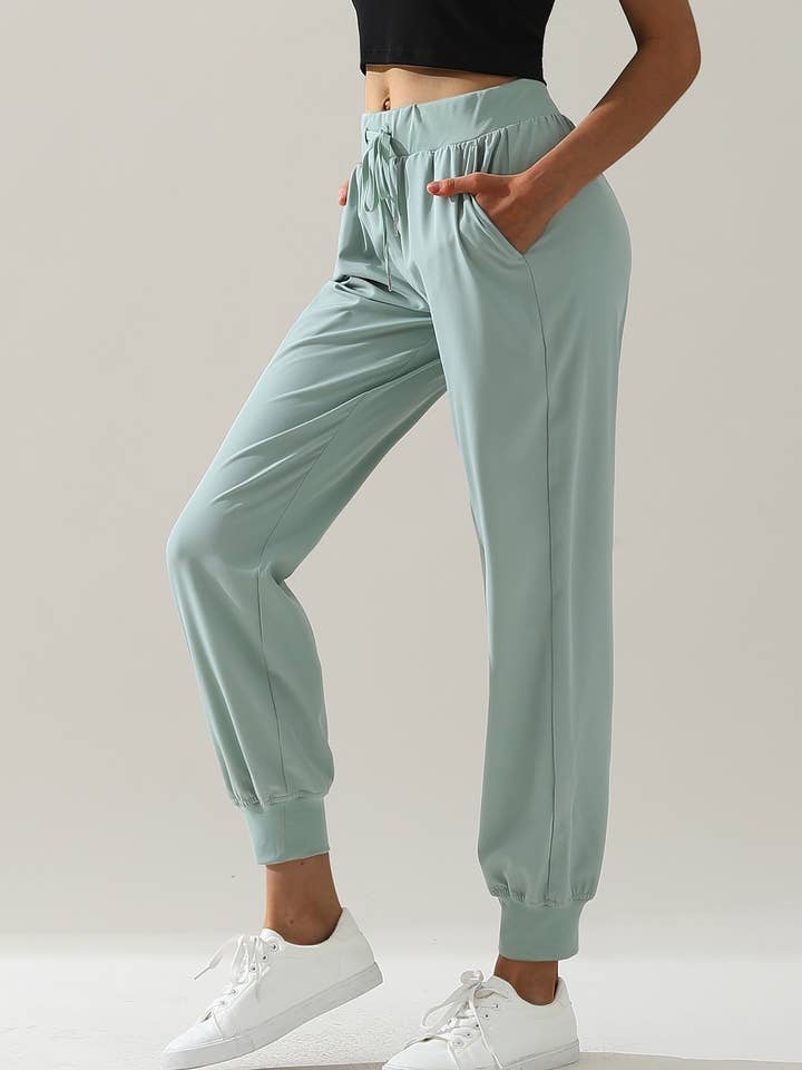 NINEXIS - Wholesale Pants - Women's - CWBLP423_Elastic Band Waist With Side Pocket Pants31