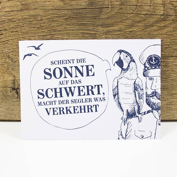 Postcard Captain's Wisdom I for wholesale by Bow & Hummingbird