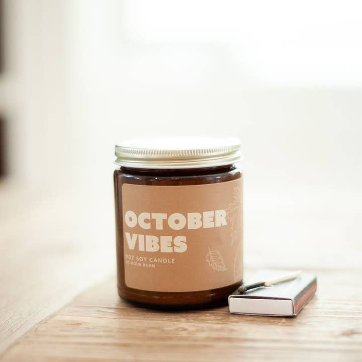 Austy Lou by Broken Top Brands - Wholesale Jar/Filled Candle - October Vibes 9oz Soy Candle1