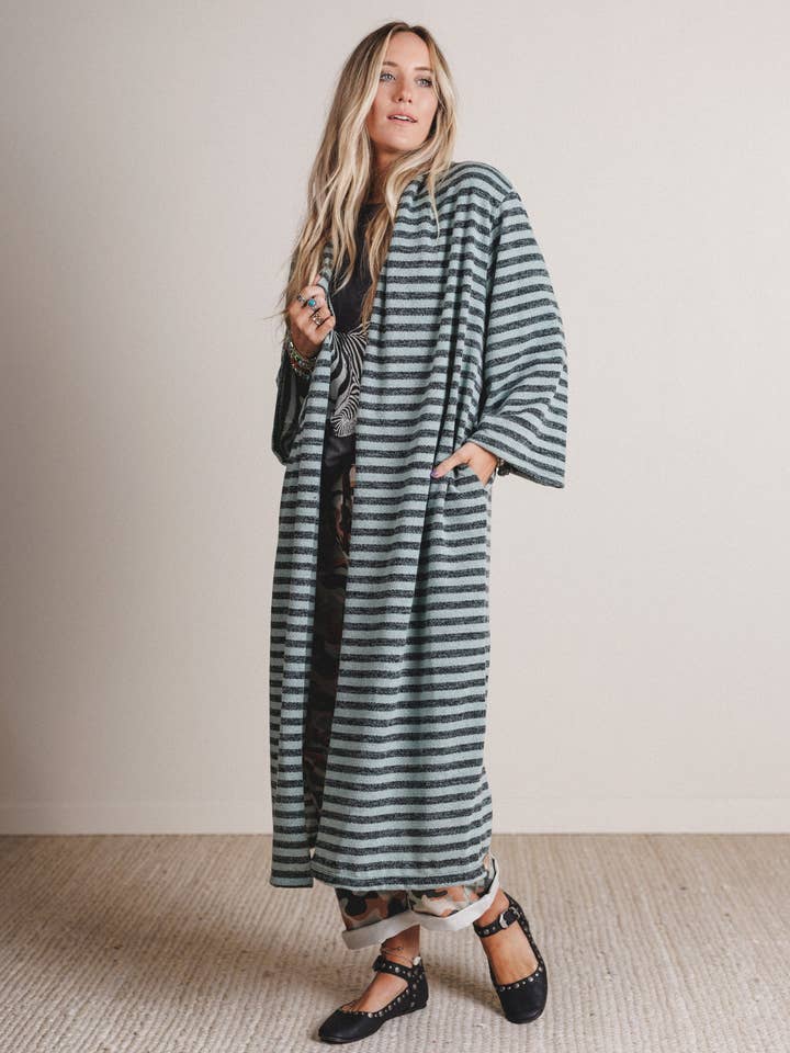 Endless Love Cardigan - Sage Black for wholesale by Three Bird Nest