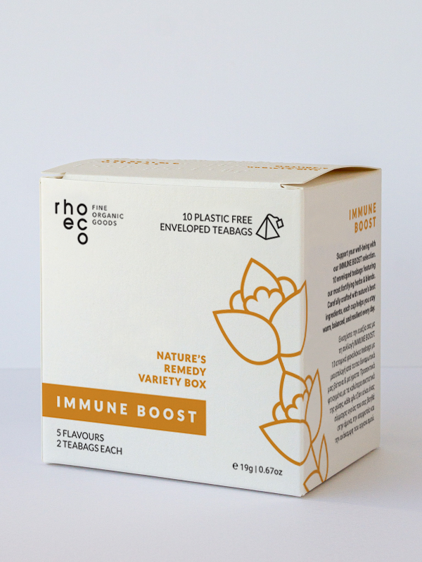 rhoeco - fine organic goods – wholesale Tepåsar – Nature's Remedy urvalslådor [Bio] – Komposterbara pyramider2