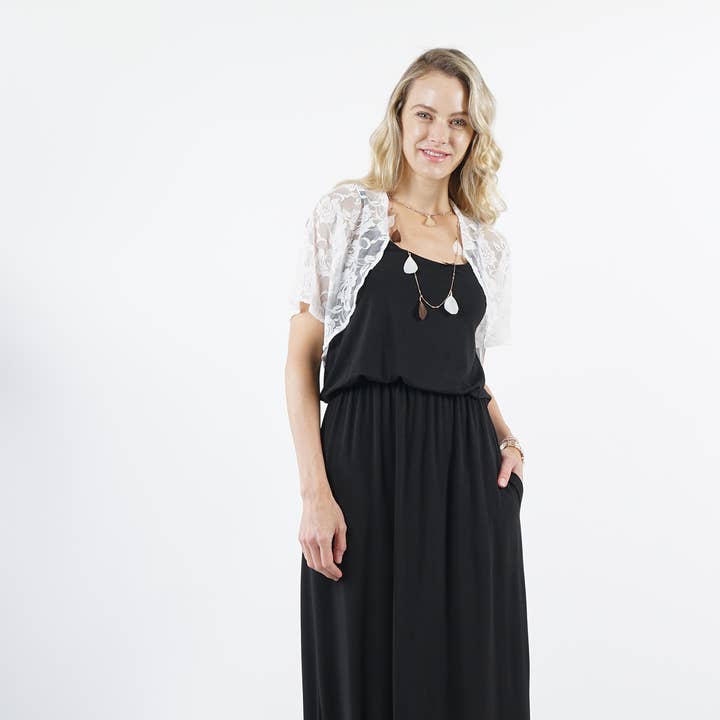 42POPS - Wholesale Cardigan - Women's - ,,._ Lace bolero lightweight cardigan1