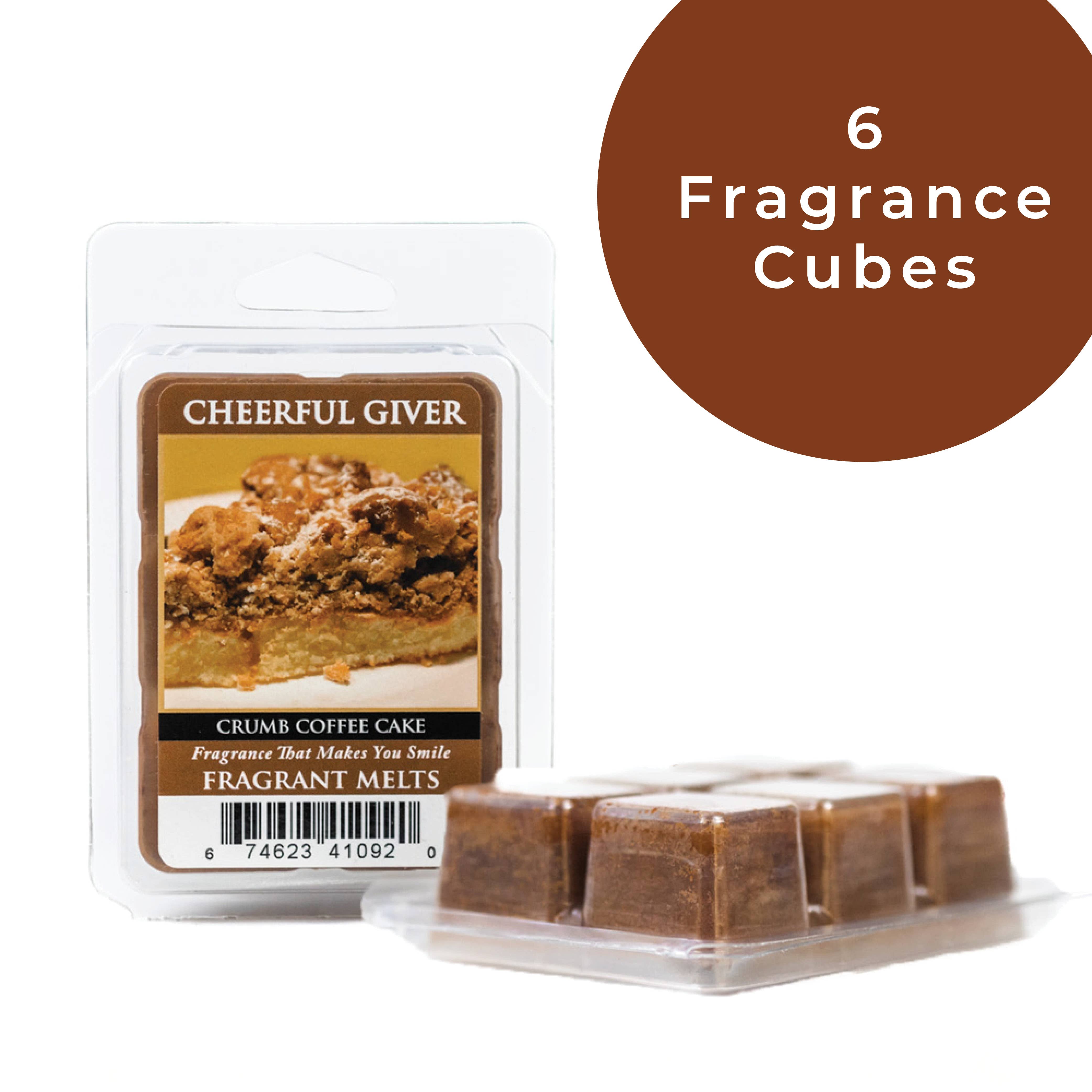 A Cheerful Giver – wholesale Wax melt – Melts (8/box) - Crumb Coffee Cake1