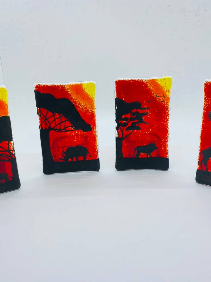 Support de lampe Sunset Lion T pour la vente par Ally Glass Studio