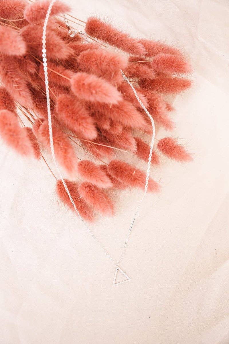 Asher Grey – wholesale Hänge-/berlockhalsband – Silver triangel halsband, enkelt silverhalsband