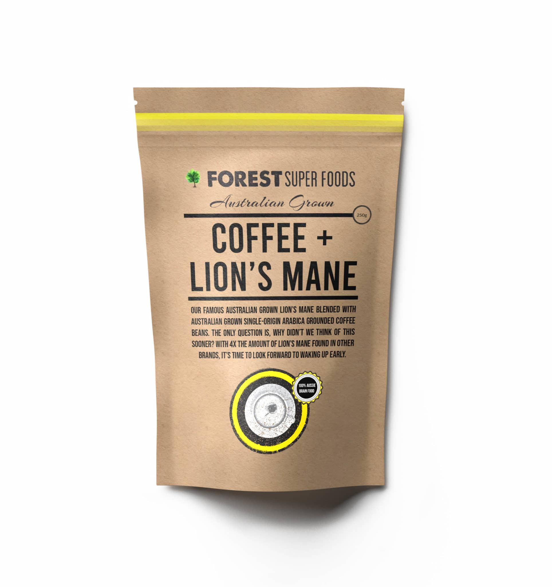 Forest Super Foods - Wholesale Ground coffee - Australian Coffee + Lions Mane Mushroom