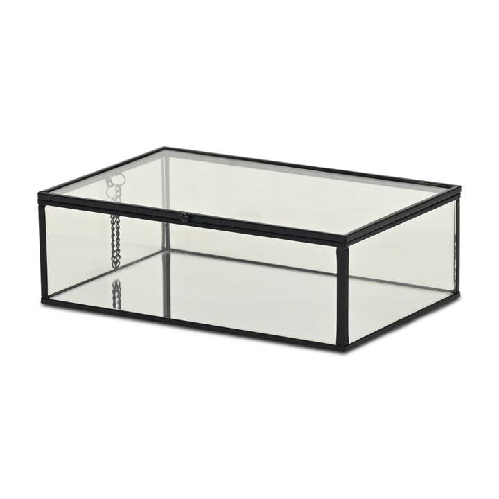 Cheungs Home Decor - Wholesale Decorative Box - Lume Glass & Metal Frame Storage Box