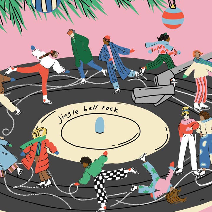 Eat the Moon | Greeting cards and stationery - Wholesale Christmas card - Christmas 2025 card ‘Jingle Bell Rock’ -greeting card1