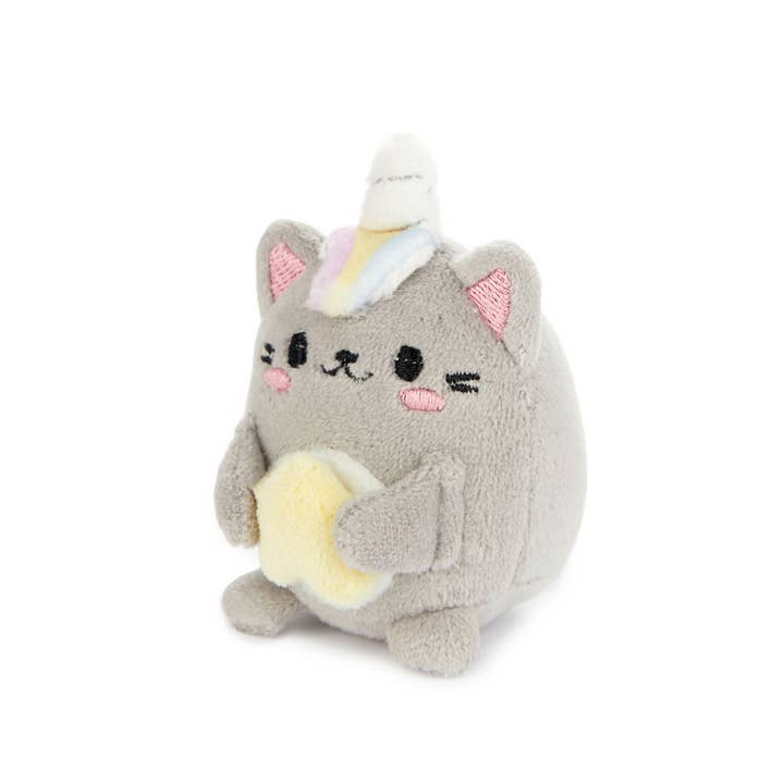 Balvi - Wholesale Keychain - Women's - Key ring, Fluffy Kawaii Starry, grey, polyester/metal3