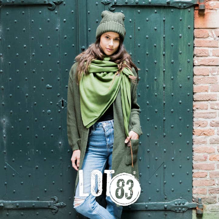 Knitted Cardigan Noor Khaki for wholesale by LOT83