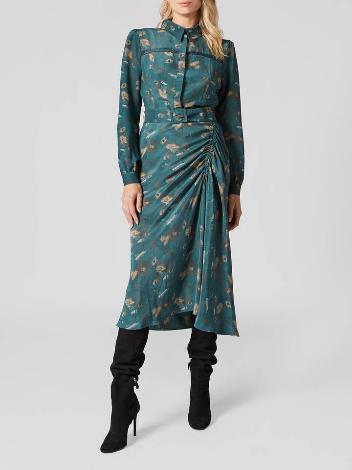 Robe midi imprimée Gathering pour la vente par ANT WOMAN COLLECTION