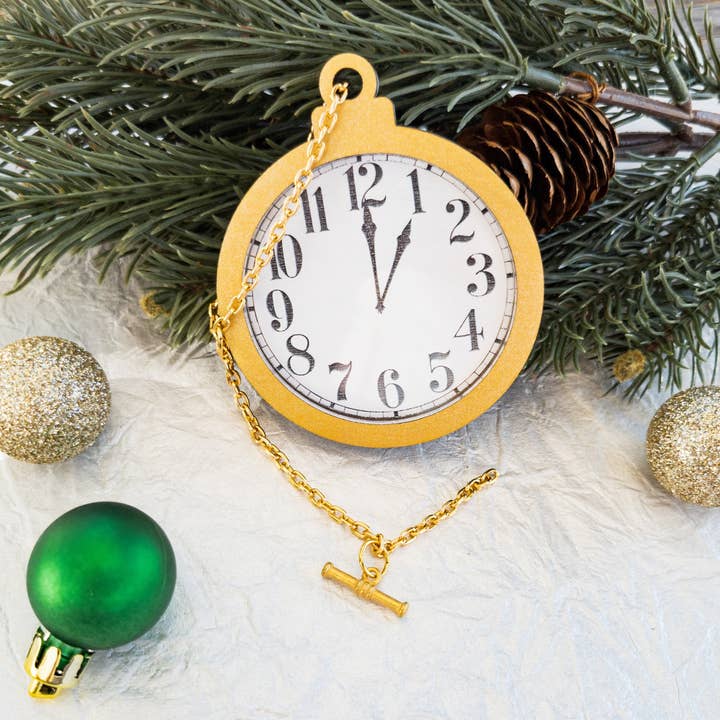Shelfish Modern - Wholesale Ornament - Time Spent Pocket Watch Christmas Ornament