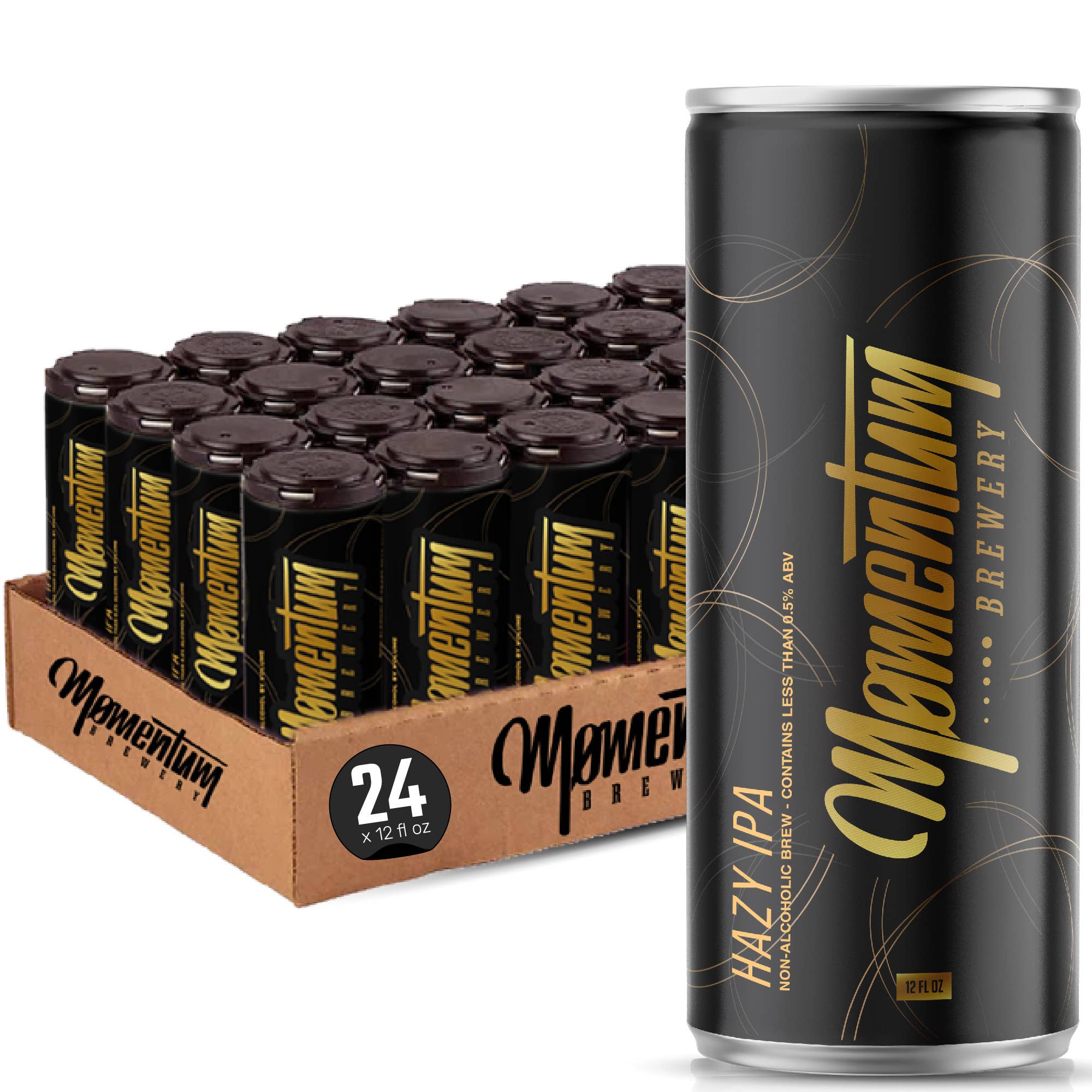 ProofNoMore - Wholesale Non-Alcoholic Beer - Momentum Brewery - Hazy IPA Non-Alcoholic Craft Beer - 12oz1