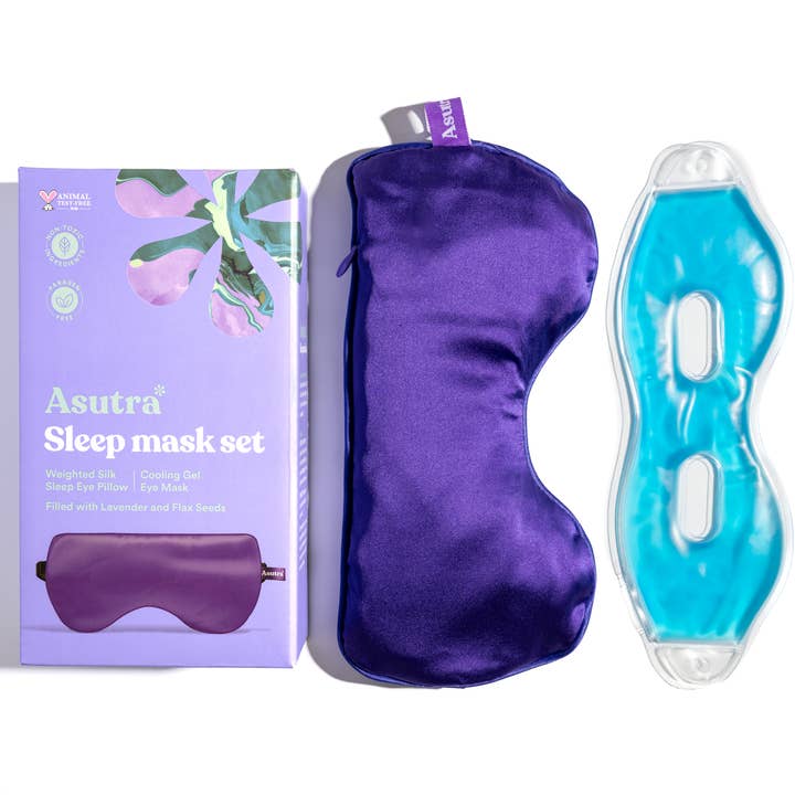 Silk Eye Pillow, Purple Gift Box for wholesale by Asutra