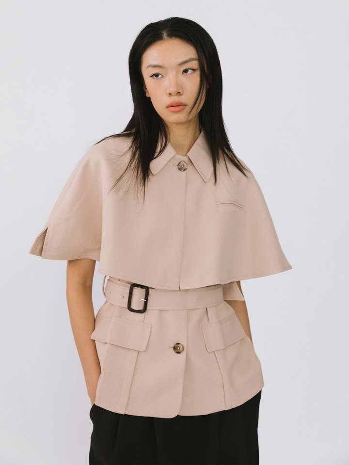 Khaki Cape Jacket for wholesale on Faire