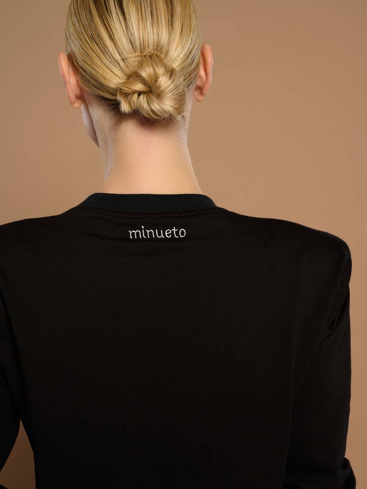 Black VALERIA SWEATSHIRT for wholesale on Faire4