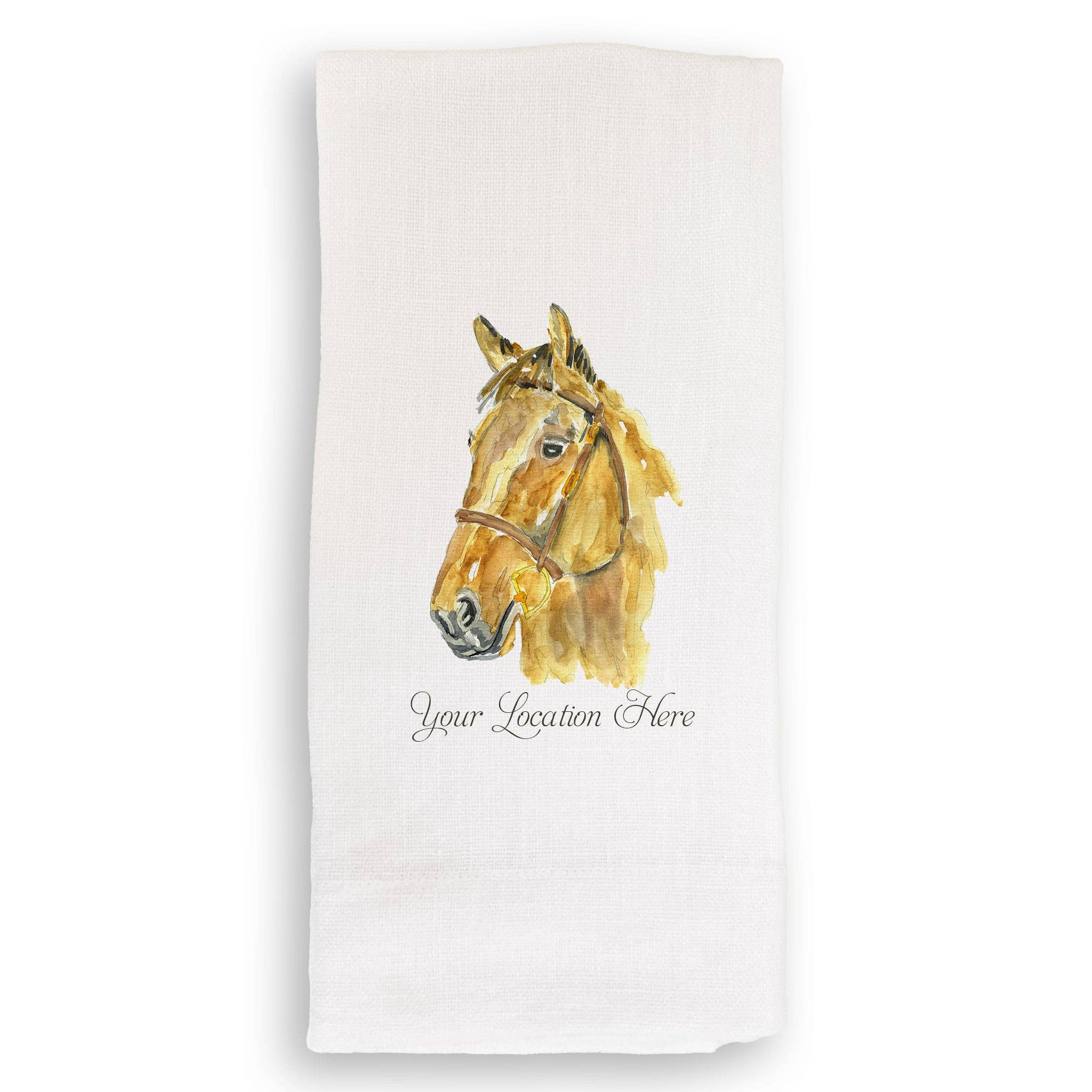 French Graffiti - Wholesale Tea Towel - Horse Head with Location2