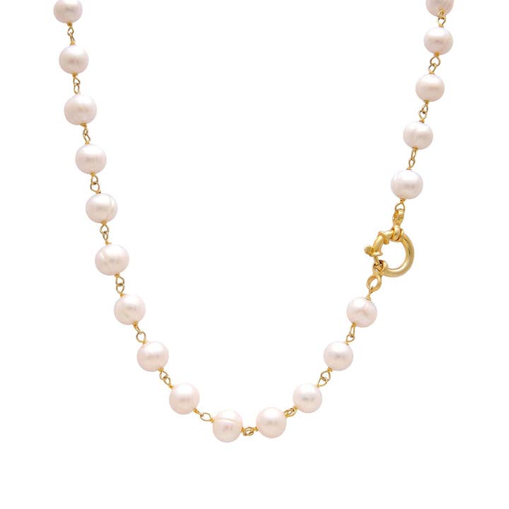 Necklace Pearls in Gold Plated Silver for wholesale by PORTUGAL JEWELS