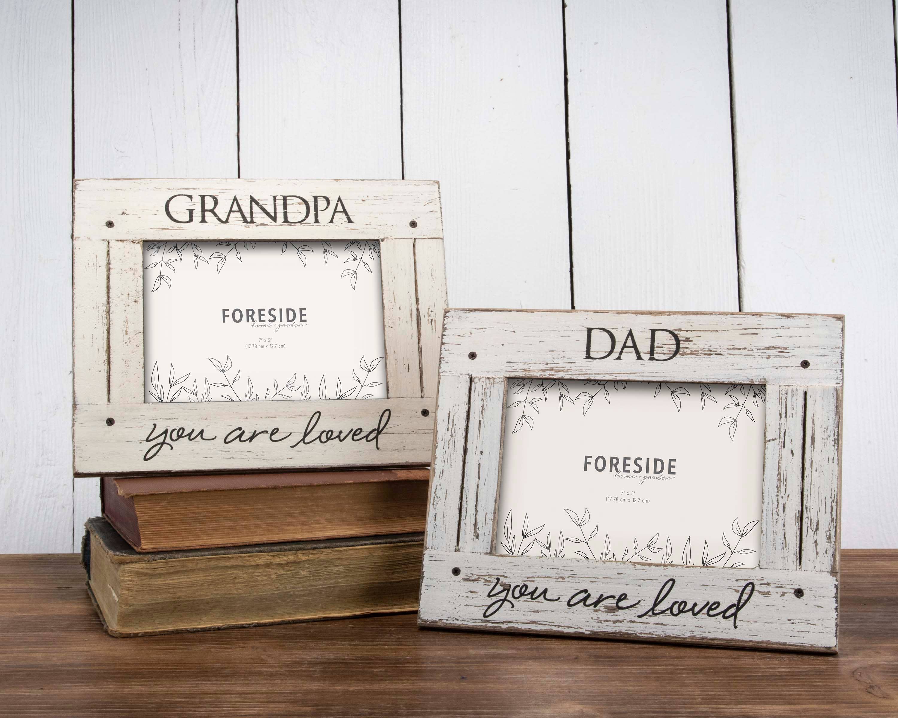 Foreside Home & Garden - Wholesale Picture Frame - 5x7 Photo Dad Love White Picture Frame Dad Gift2