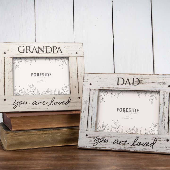 Foreside Home & Garden - Wholesale Picture Frame - 5x7 Photo Dad Love White Picture Frame Dad Gift2