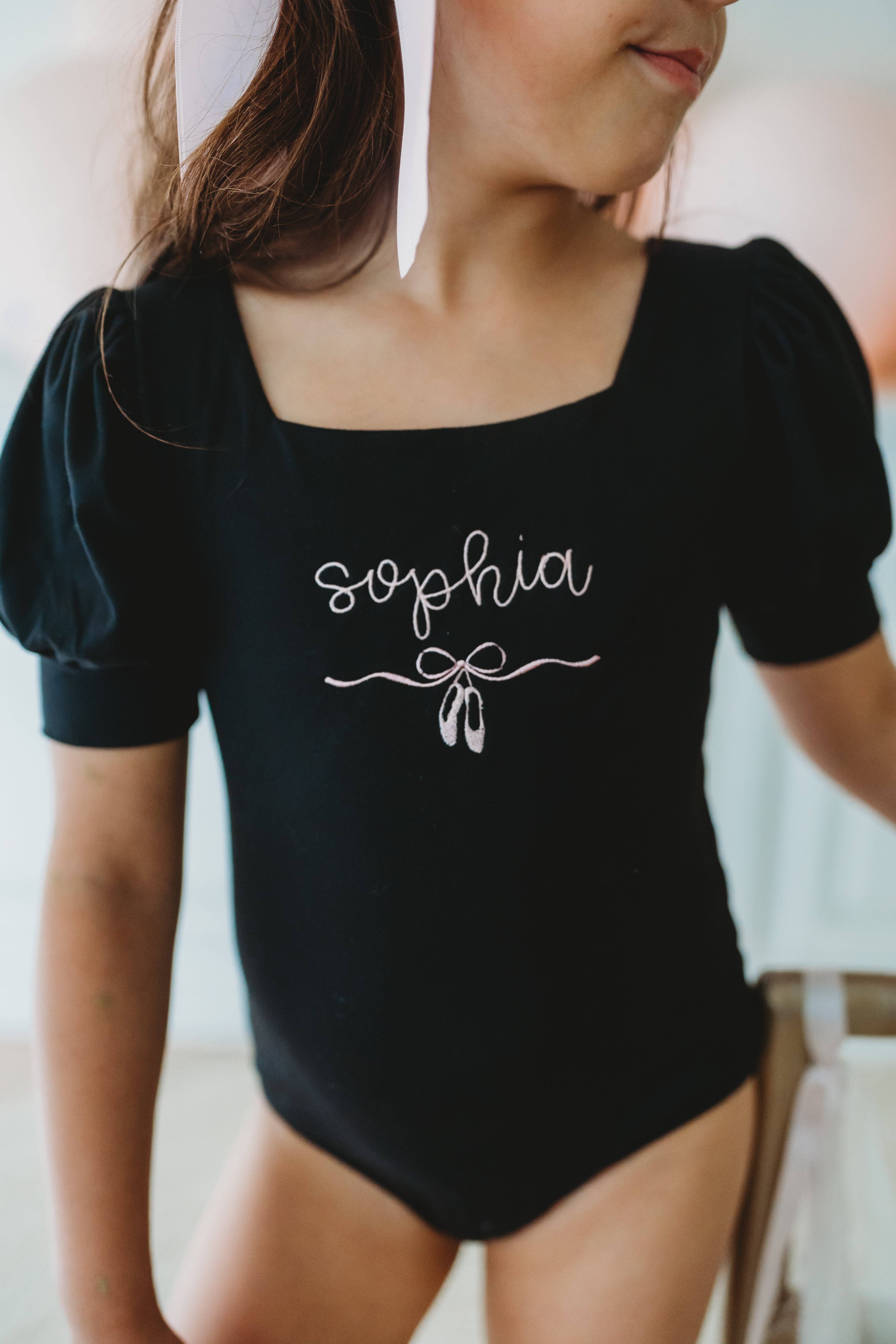 Cheeky Plum - Wholesale Leotard - Kids - Puff Sleeve Leotard - Black Magic8