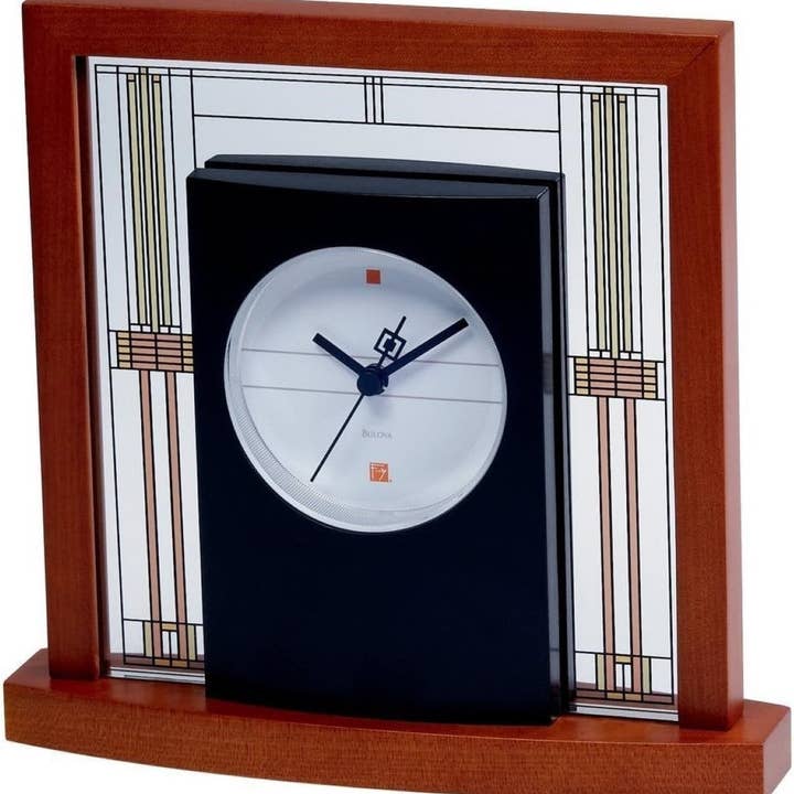 Bulova B7756 Willits Frank Lloyd Wright Tabletop Mantel Clock for wholesale by Playful Tail