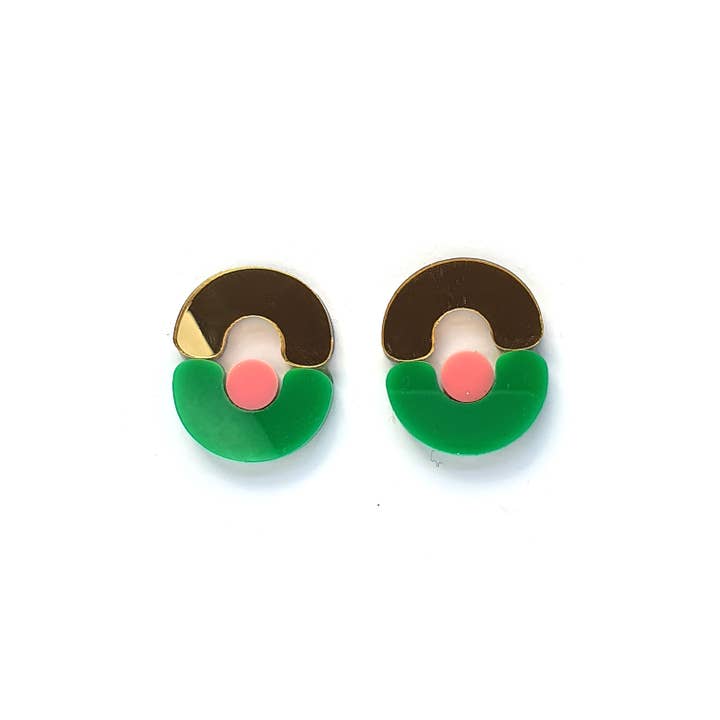 Stof Studios - Wholesale Stud/Post Earrings - Selma Acrylic Geometric Stud Earrings