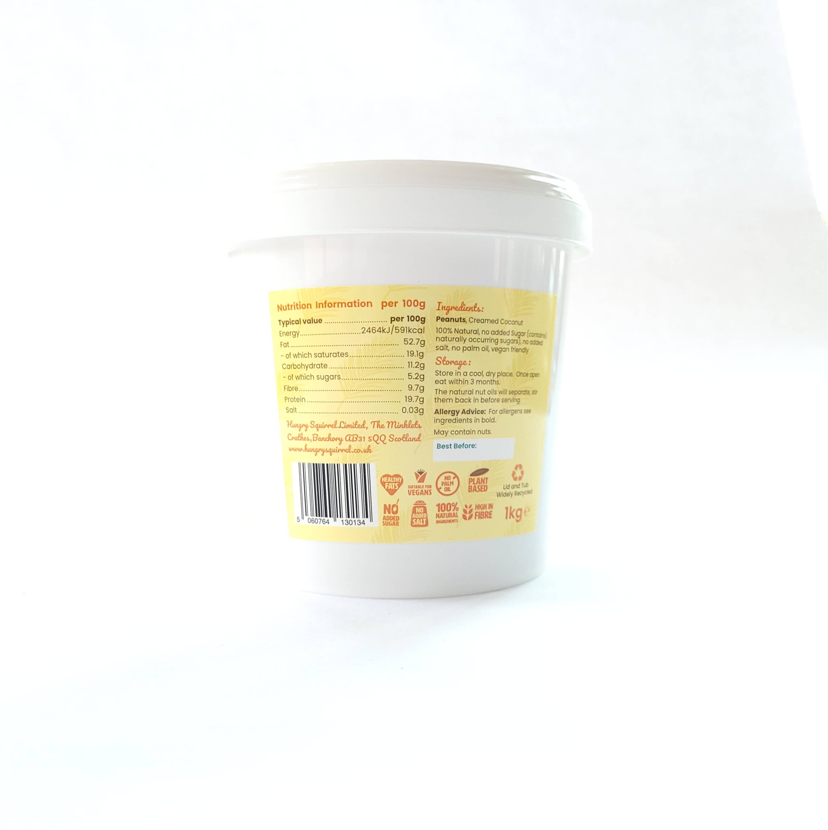 Hungry Squirrel Limited – wholesale Nut butter – Peanut Paradise nut butter 1kg1