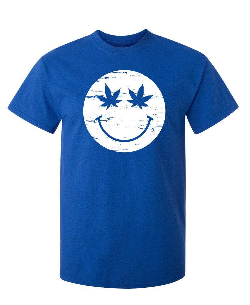 Feelin Good Tees - Wholesale Screen Printed T-Shirt - Unisex - Weed Smile Face2