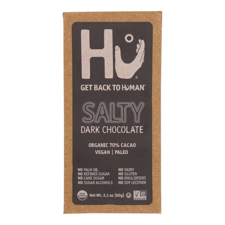 Ware Spark - Wholesale Chocolate Bar - Hu - Dark Chocolate Bar Salty - Case Of 12-2.1 Oz